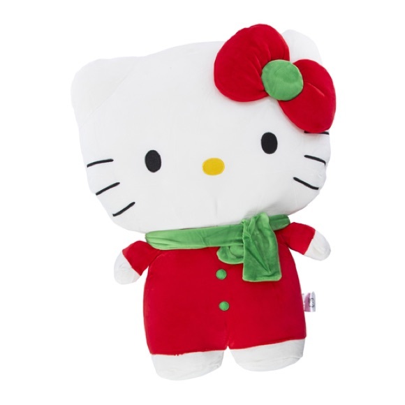 TWO Hello Kitty® Expanding Plush 20in Set of Two Red and Green New - Picture 3 of 5